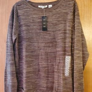 eight eight eight olive striped sweater. Large. NWT.